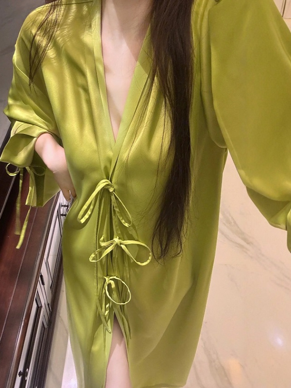 Lightweight Long Sleeve Ice Si - огляд і ціна Robe Silk Women