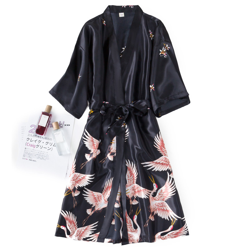 Burgundy Women 2PCS Faux Silk  - огляд і ціна Robe Silk Women